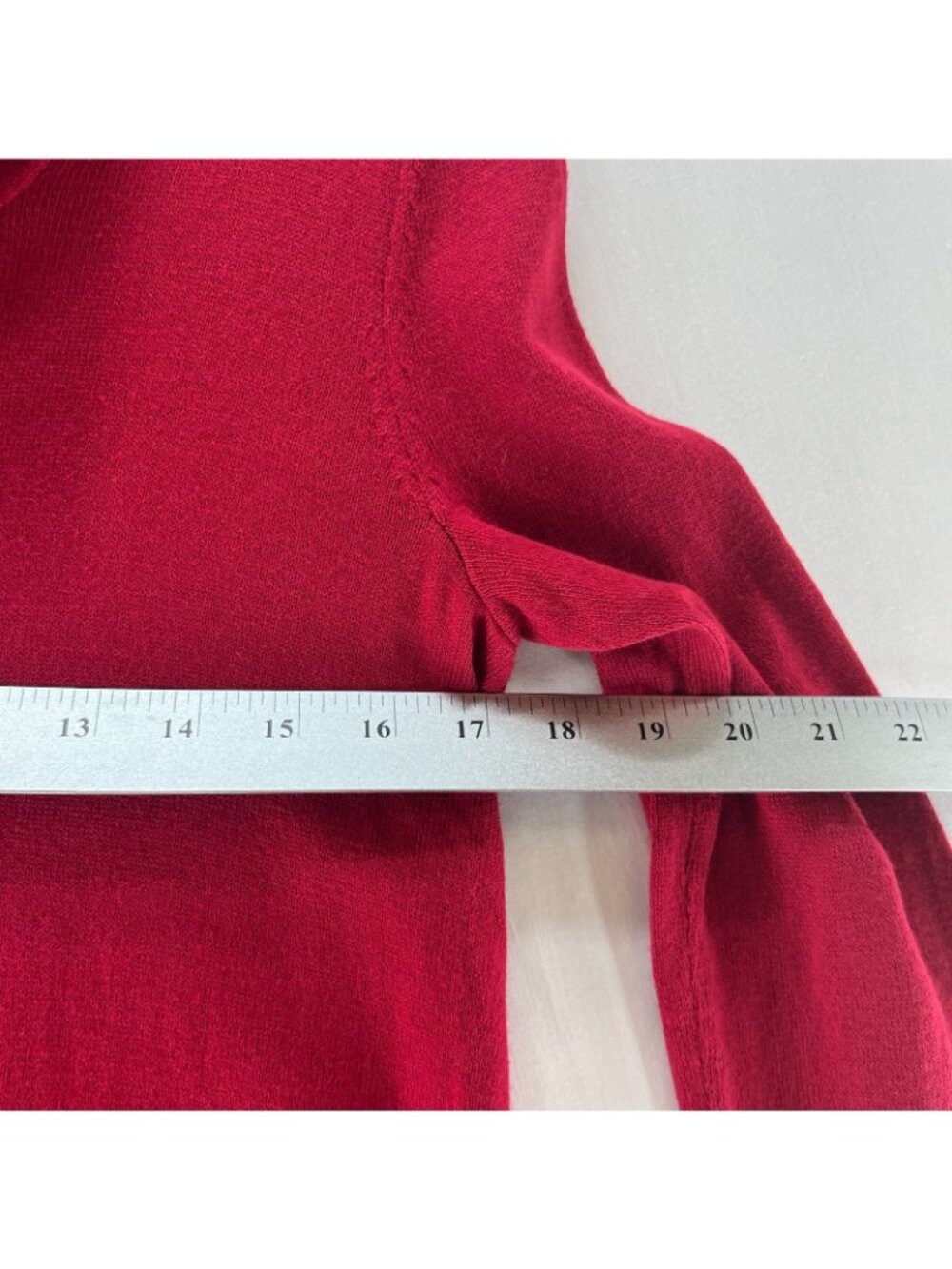J.Jill Cowl Neck Tunic Sweater Womens XS Knit Long Sleeve Pullover High Low Red - Picture 3 of 13